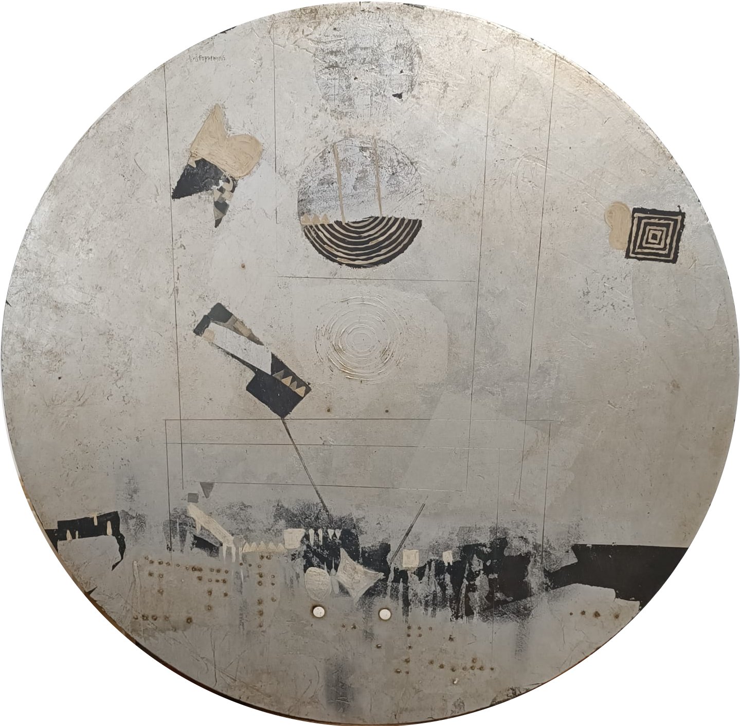 Eclisse 1966 diametro cm 60 tecnica m su tavola